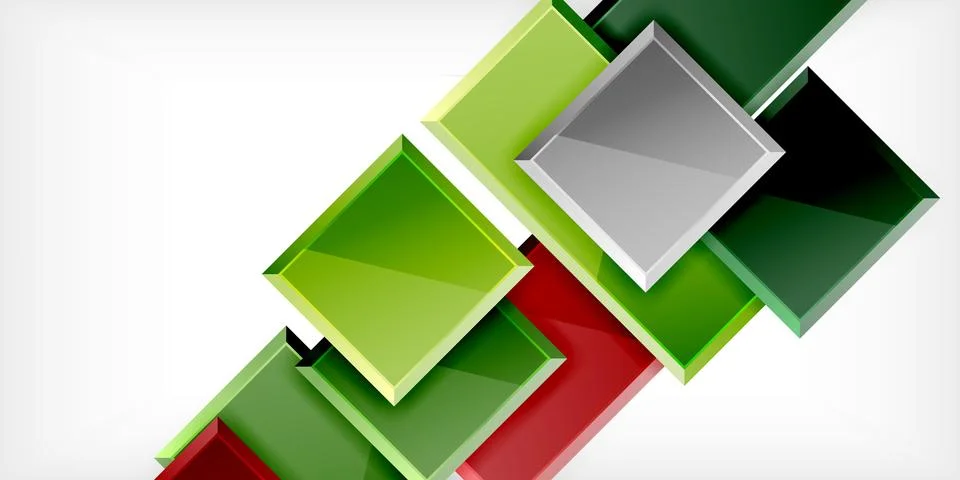 Colorful squares and rectangles. Vector Illustration For Wallpaper, Banner 스톡 일러스트