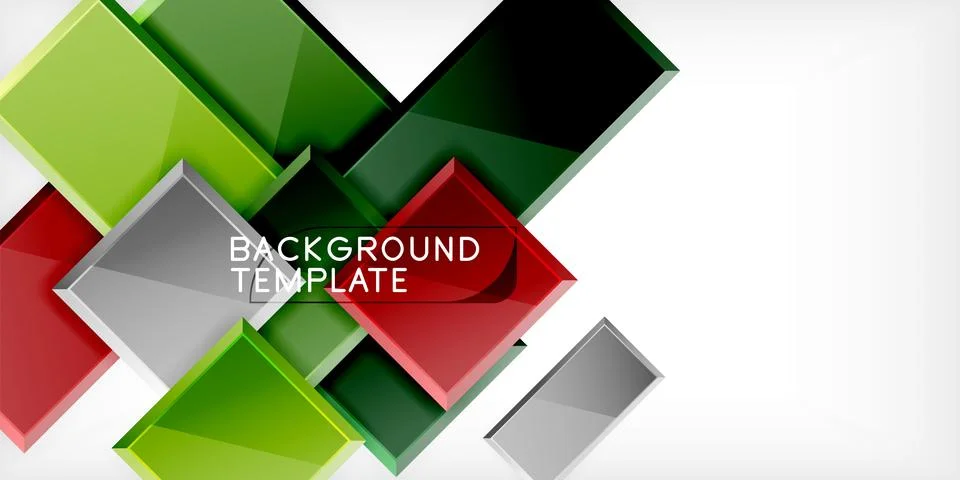 Colorful squares and rectangles. Vector Illustration For Wallpaper, Banner Illustrazione stock