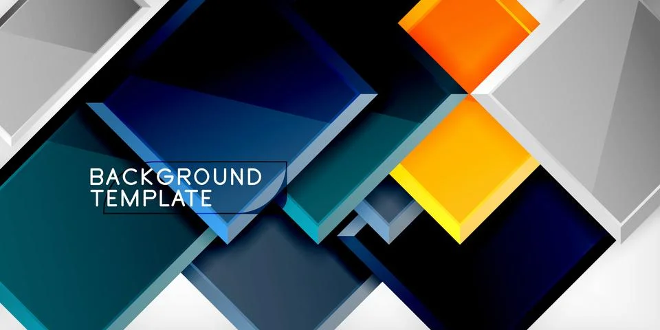 Colorful squares and rectangles. Vector Illustration For Wallpaper, Banner Illustrazione stock