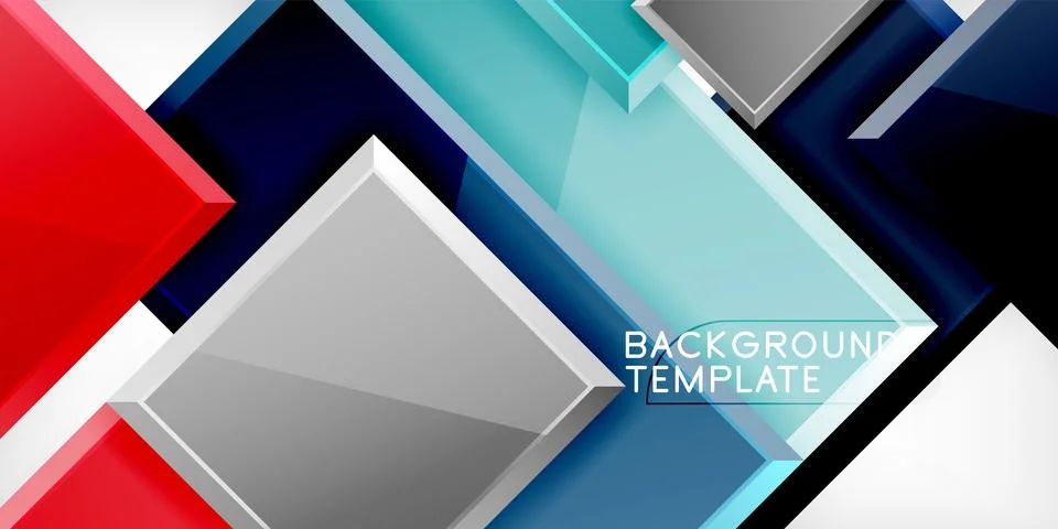 Colorful squares and rectangles. Vector Illustration For Wallpaper, Banner Illustrazione stock