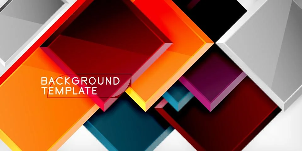 Colorful squares and rectangles. Vector Illustration For Wallpaper, Banner Illustrazione stock
