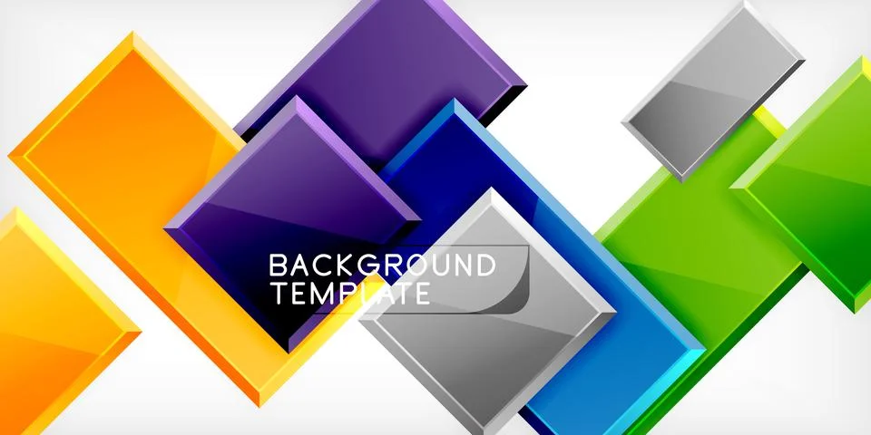 Colorful squares and rectangles. Vector Illustration For Wallpaper, Banner Illustrazione stock