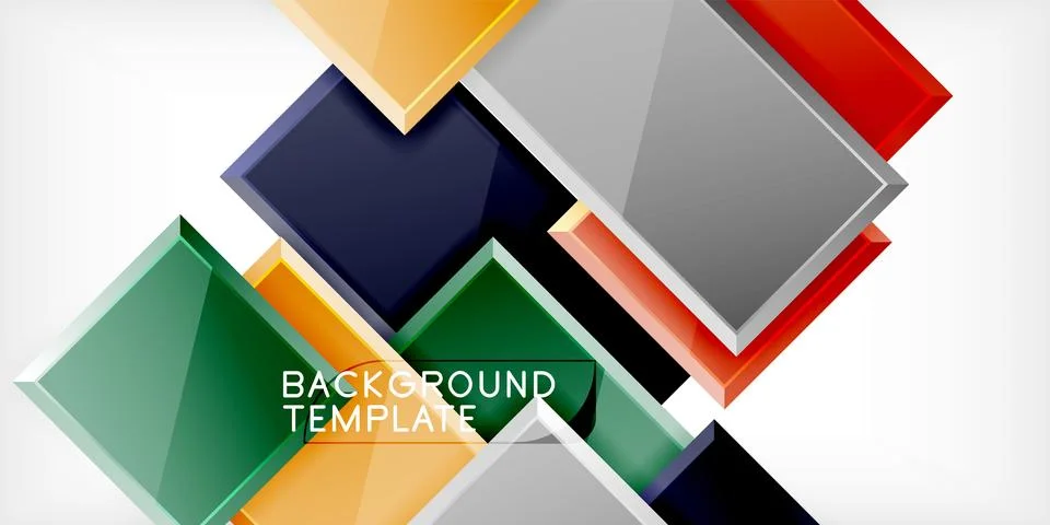 Colorful squares and rectangles. Vector Illustration For Wallpaper, Banner Illustrazione stock
