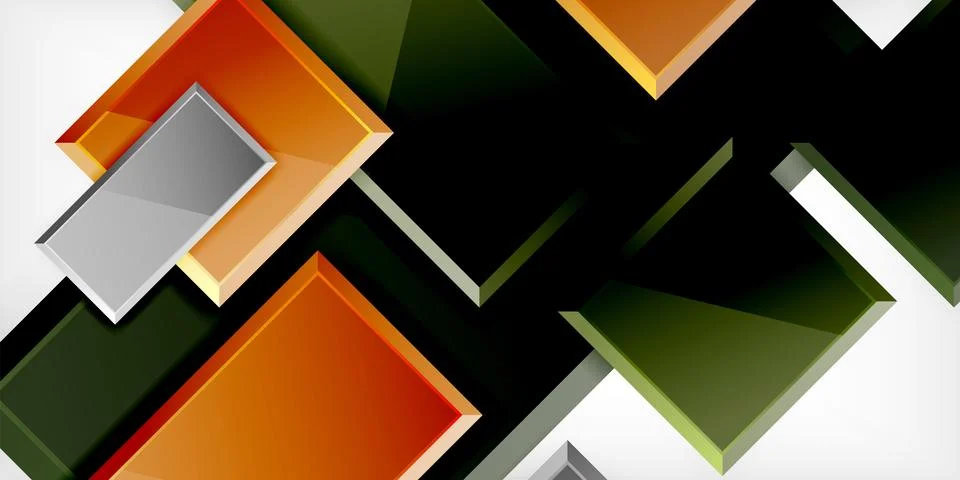 Colorful squares and rectangles. Vector Illustration For Wallpaper, Banner Illustrazione stock
