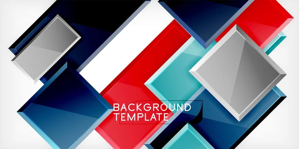 Colorful squares and rectangles. Vector Illustration For Wallpaper, Banner Stockillustratie