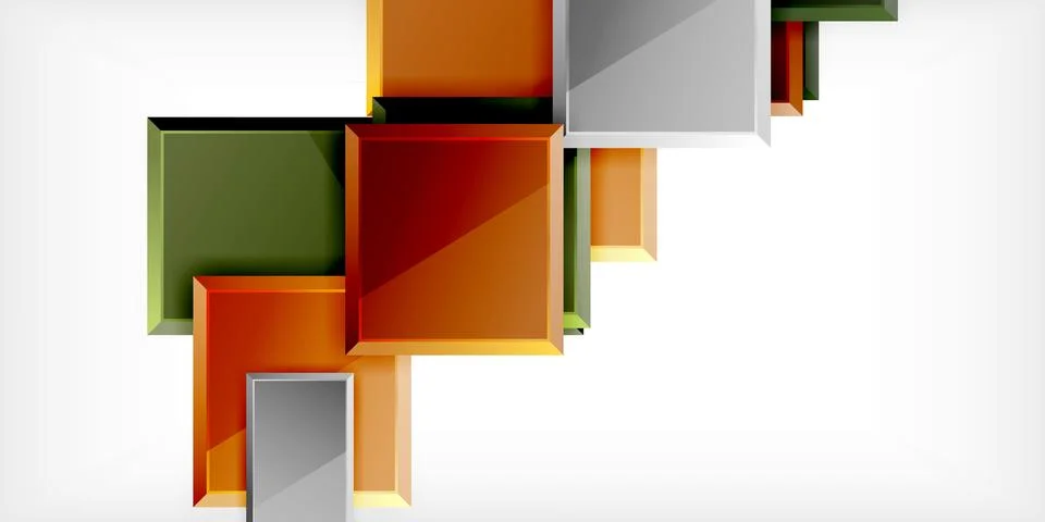 Colorful squares and rectangles. Vector Illustration For Wallpaper, Banner Stock Illustration