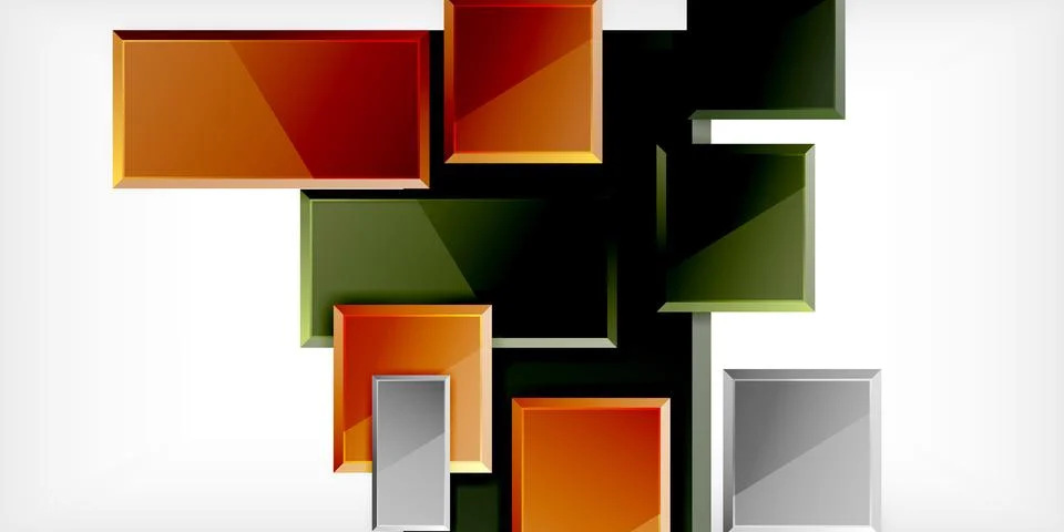 Colorful squares and rectangles. Vector Illustration For Wallpaper, Banner Stockillustratie