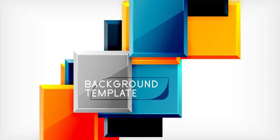Colorful squares and rectangles. Vector Illustration For Wallpaper, Banner Stockillustratie