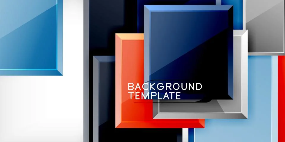 Colorful squares and rectangles. Vector Illustration For Wallpaper, Banner Illustrazione stock