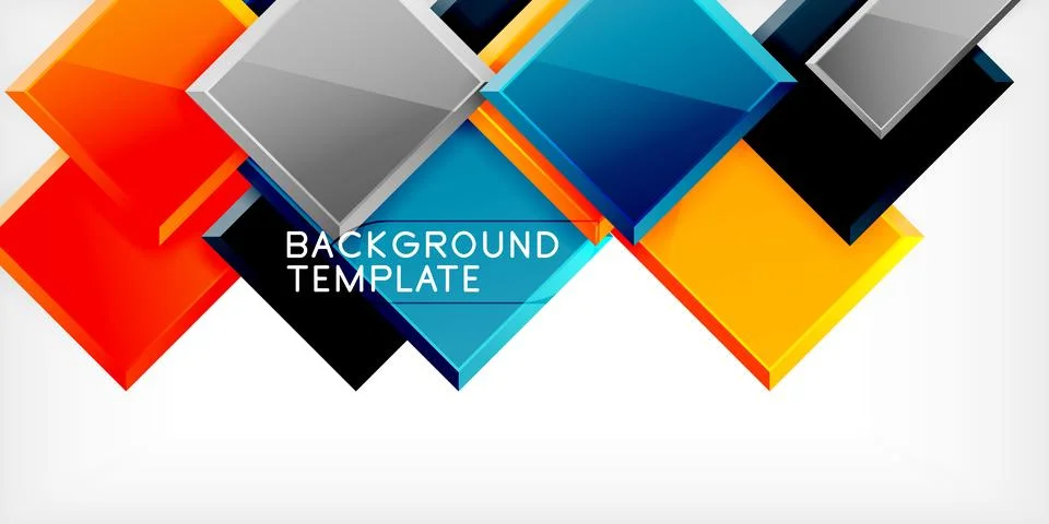 Colorful squares and rectangles. Vector Illustration For Wallpaper, Banner 스톡 일러스트
