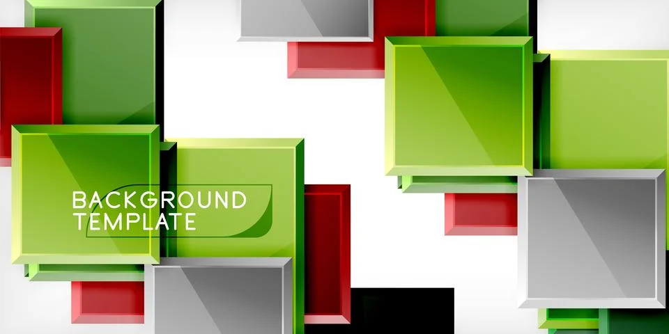 Colorful squares and rectangles. Vector Illustration For Wallpaper, Banner 스톡 일러스트