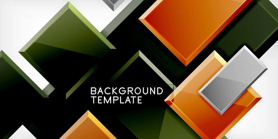 Colorful squares and rectangles. Vector Illustration For Wallpaper, Banner Illustrazione stock