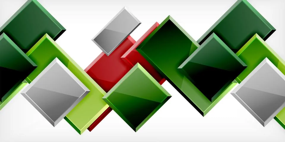 Colorful squares and rectangles. Vector Illustration For Wallpaper, Banner Illustrazione stock