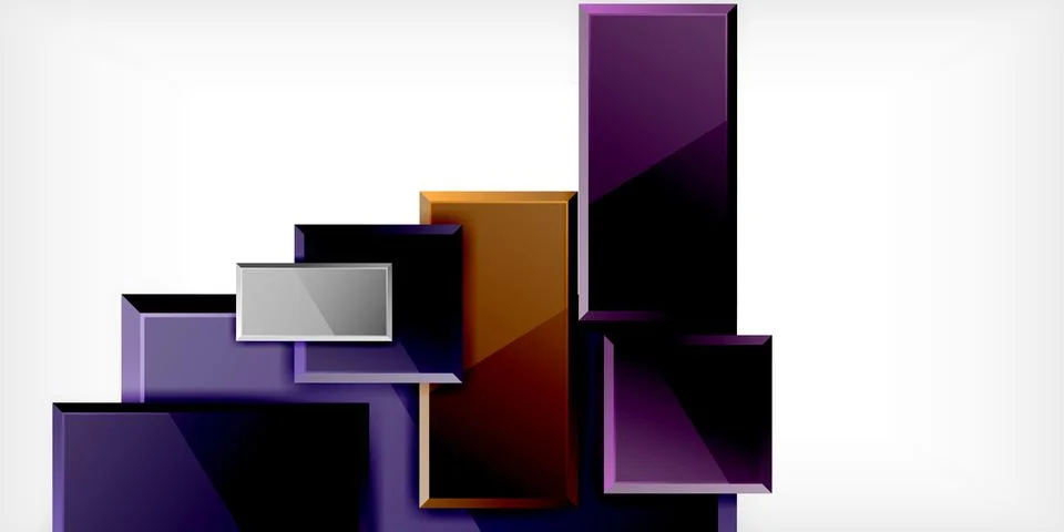 Colorful squares and rectangles. Vector Illustration For Wallpaper, Banner Illustrazione stock