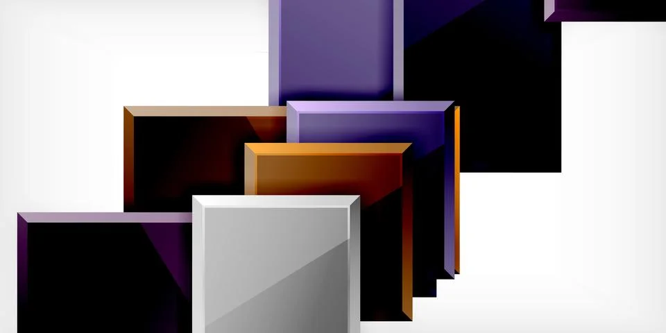 Colorful squares and rectangles. Vector Illustration For Wallpaper, Banner Stockillustratie
