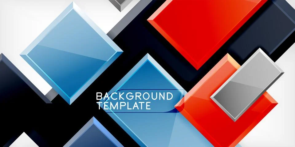 Colorful squares and rectangles. Vector Illustration For Wallpaper, Banner 스톡 일러스트
