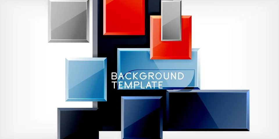 Colorful squares and rectangles. Vector Illustration For Wallpaper, Banner 스톡 일러스트