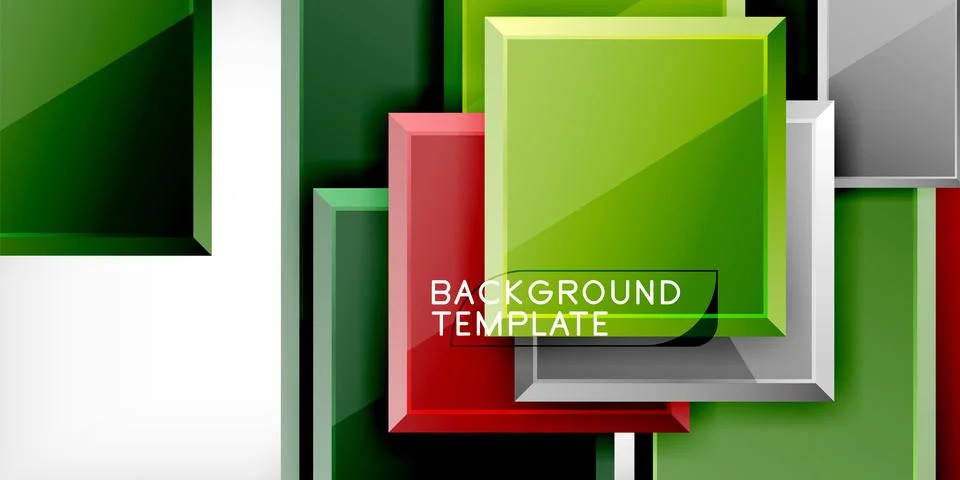 Colorful squares and rectangles. Vector Illustration For Wallpaper, Banner Stock Illustration