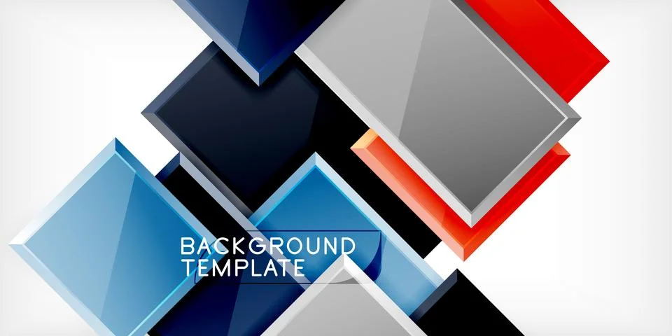 Colorful squares and rectangles. Vector Illustration For Wallpaper, Banner 스톡 일러스트
