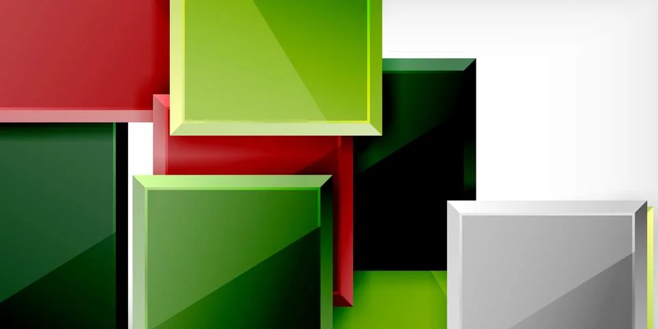 Colorful squares and rectangles. Vector Illustration For Wallpaper, Banner Illustrazione stock