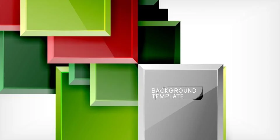 Colorful squares and rectangles. Vector Illustration For Wallpaper, Banner Illustrazione stock