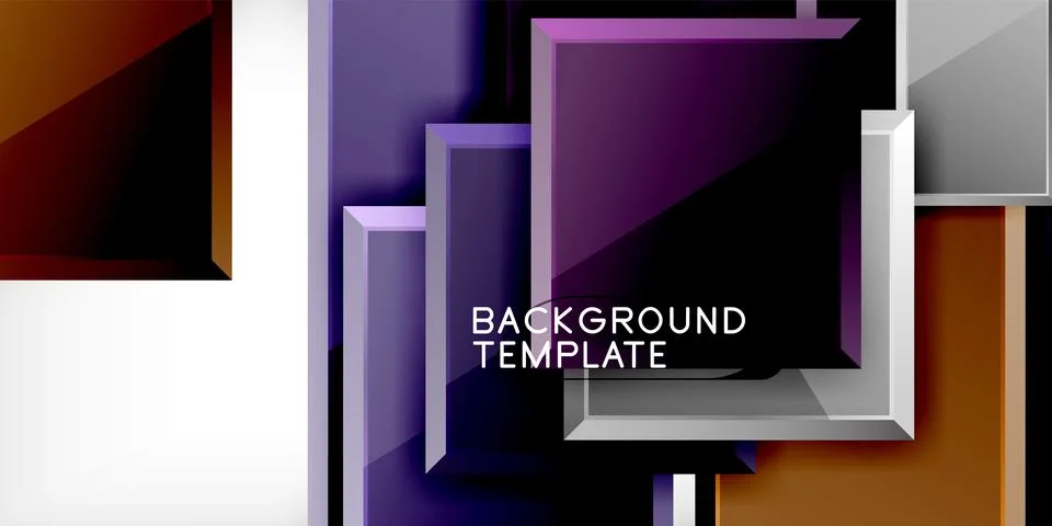 Colorful squares and rectangles. Vector Illustration For Wallpaper, Banner Illustrazione stock