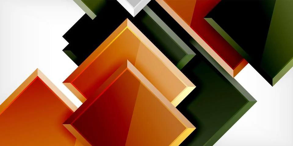 Colorful squares and rectangles. Vector Illustration For Wallpaper, Banner Illustrazione stock
