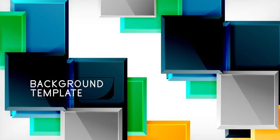 Colorful squares and rectangles. Vector Illustration For Wallpaper, Banner 스톡 일러스트