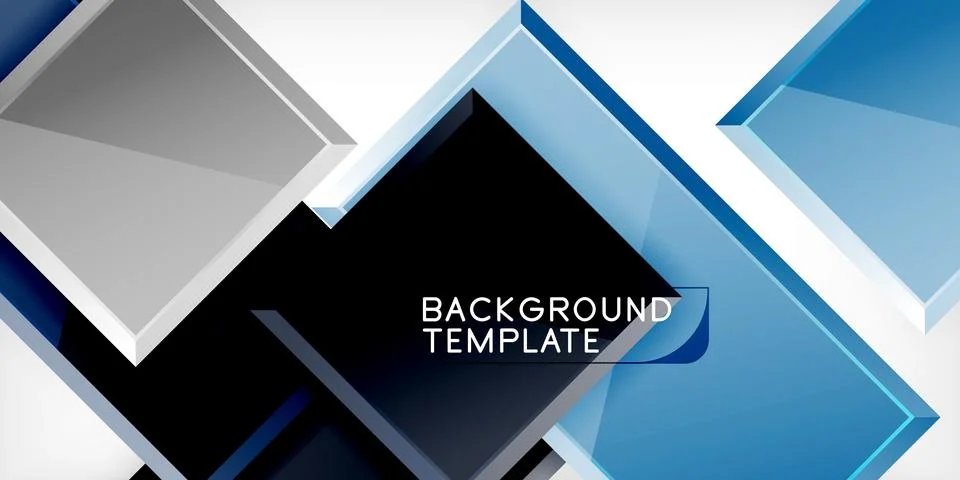 Colorful squares and rectangles. Vector Illustration For Wallpaper, Banner Illustrazione stock