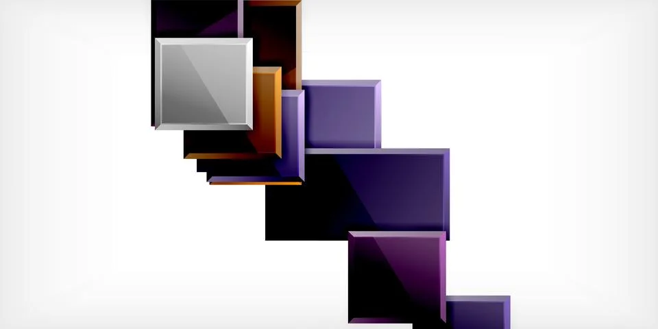 Colorful squares and rectangles. Vector Illustration For Wallpaper, Banner Illustrazione stock