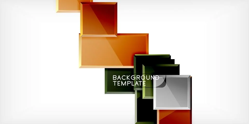 Colorful squares and rectangles. Vector Illustration For Wallpaper, Banner Illustrazione stock