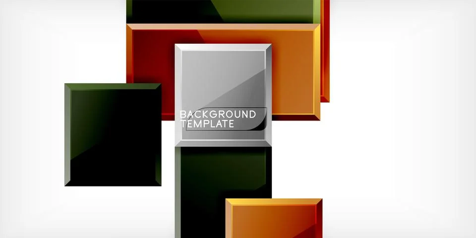 Colorful squares and rectangles. Vector Illustration For Wallpaper, Banner Illustrazione stock