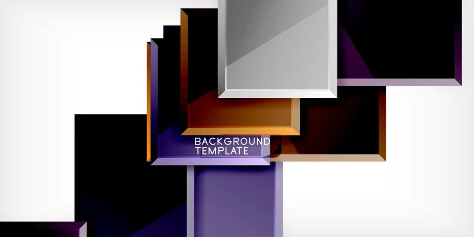 Colorful squares and rectangles. Vector Illustration For Wallpaper, Banner Illustrazione stock