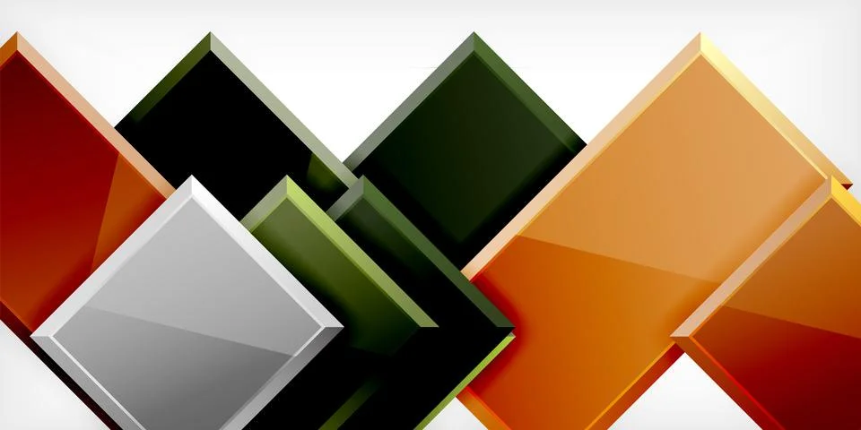 Colorful squares and rectangles. Vector Illustration For Wallpaper, Banner Illustrazione stock