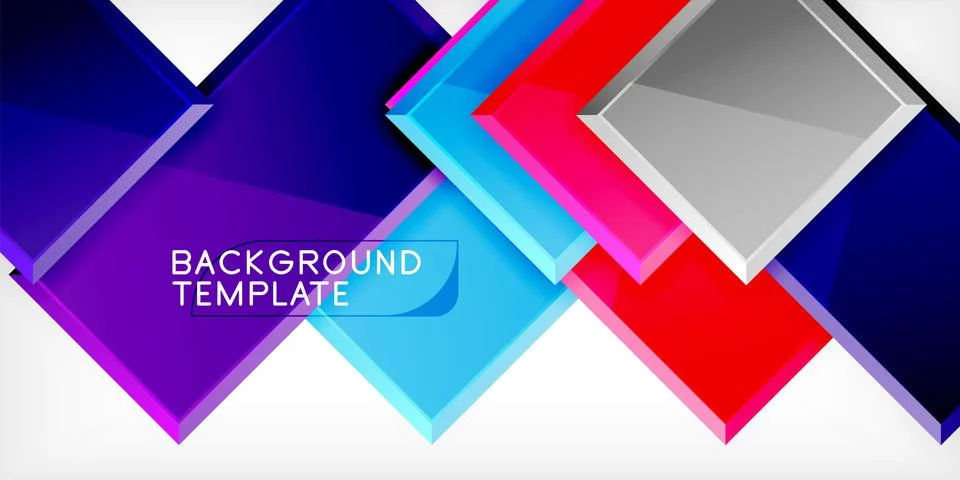 Colorful squares and rectangles. Vector Illustration For Wallpaper, Banner Illustrazione stock
