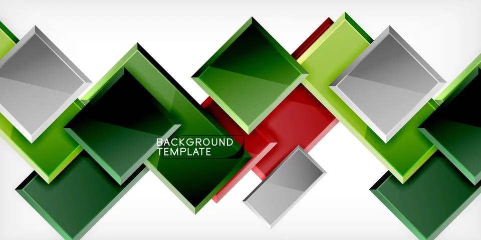 Colorful squares and rectangles. Vector Illustration For Wallpaper, Banner Illustrazione stock