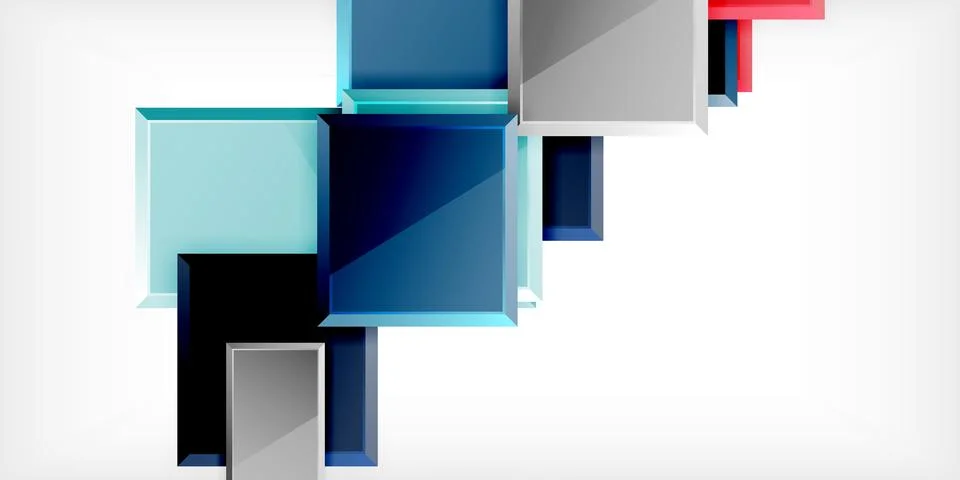 Colorful squares and rectangles. Vector Illustration For Wallpaper, Banner Stockillustratie