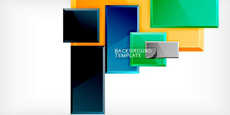 Colorful squares and rectangles. Vector Illustration For Wallpaper, Banner Illustrazione stock