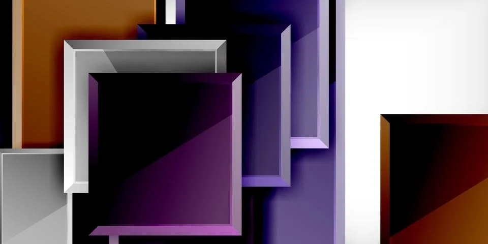 Colorful squares and rectangles. Vector Illustration For Wallpaper, Banner Illustrazione stock