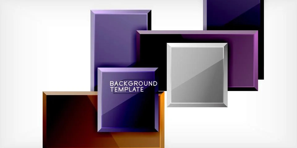 Colorful squares and rectangles. Vector Illustration For Wallpaper, Banner Illustrazione stock