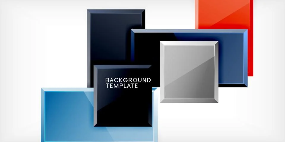 Colorful squares and rectangles. Vector Illustration For Wallpaper, Banner 스톡 일러스트
