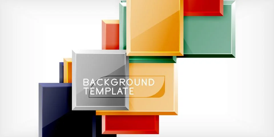Colorful squares and rectangles. Vector Illustration For Wallpaper, Banner 스톡 일러스트