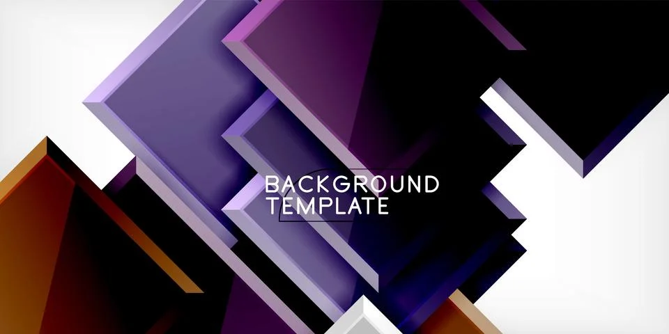 Colorful squares and rectangles. Vector Illustration For Wallpaper, Banner Stock Illustration