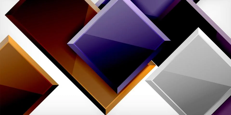 Colorful squares and rectangles. Vector Illustration For Wallpaper, Banner Illustrazione stock