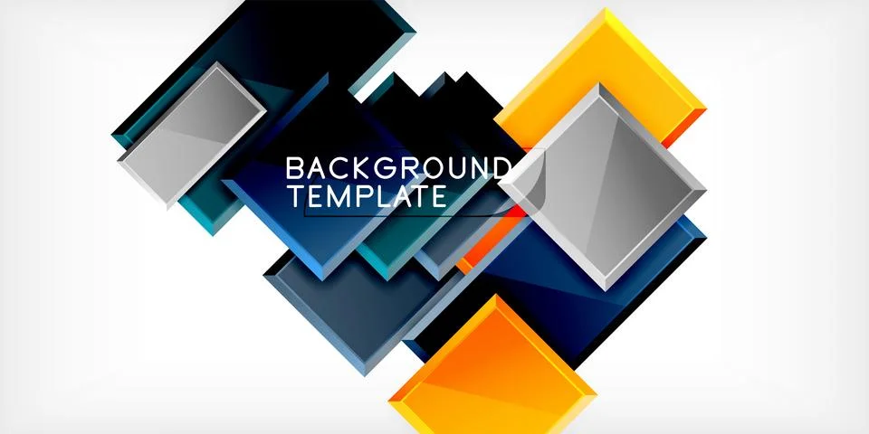 Colorful squares and rectangles. Vector Illustration For Wallpaper, Banner Illustrazione stock