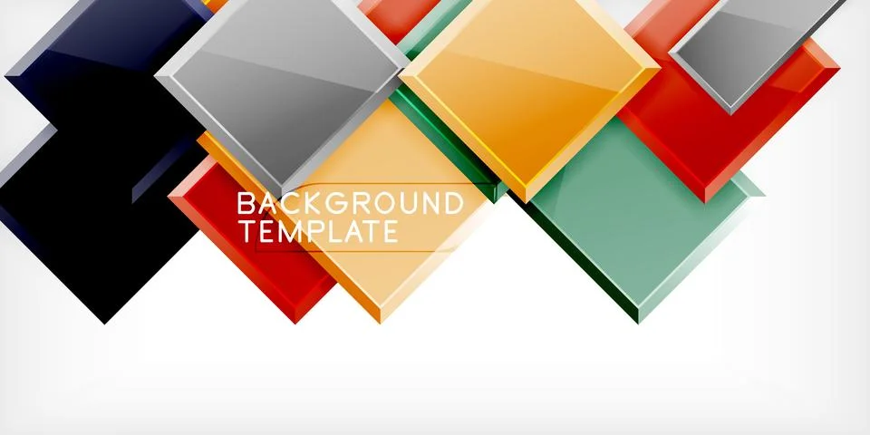 Colorful squares and rectangles. Vector Illustration For Wallpaper, Banner Illustrazione stock