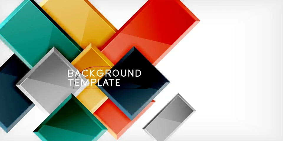 Colorful squares and rectangles. Vector Illustration For Wallpaper, Banner Illustrazione stock