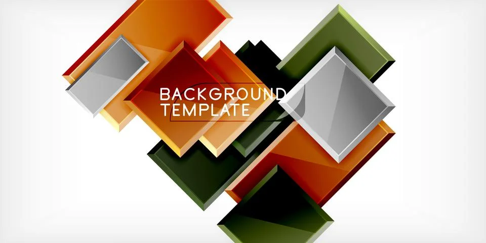 Colorful squares and rectangles. Vector Illustration For Wallpaper, Banner Stock Illustration