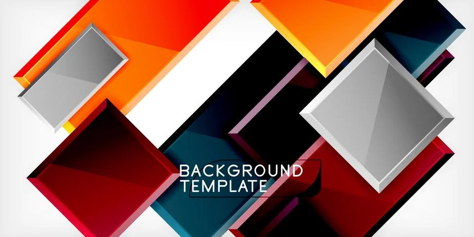Colorful squares and rectangles. Vector Illustration For Wallpaper, Banner Illustrazione stock