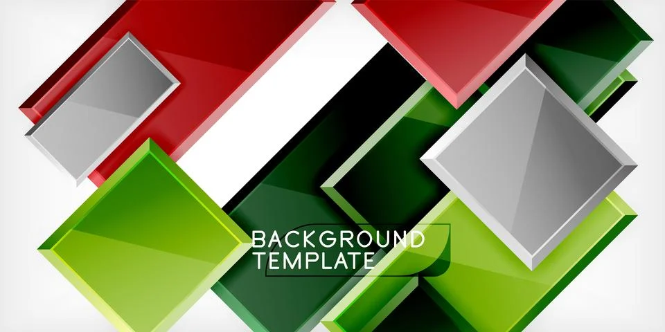 Colorful squares and rectangles. Vector Illustration For Wallpaper, Banner Stock Illustration